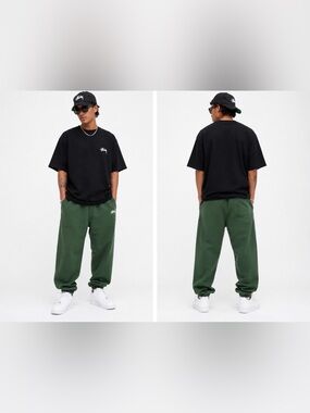 Stussy Olive Green Men's Hunter Green Jogger Sweatpants streetwear M